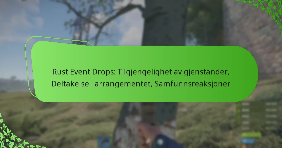 Rust Event Drops: Tilgjengelighet av gjenstander, Deltakelse i arrangementet, Samfunnsreaksjoner