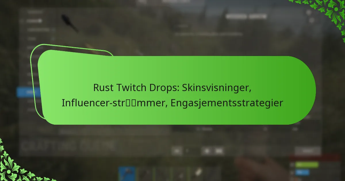 Rust Twitch Drops: Skinsvisninger, Influencer-strømmer, Engasjementsstrategier