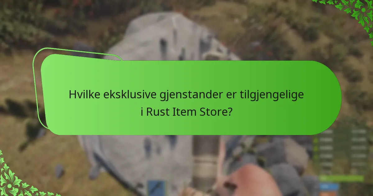 Hvilke fellesskapsarrangementer er knyttet til Rust Item Store?